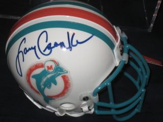 Larry Csonka Signed Dolphins Mini Helmet COA