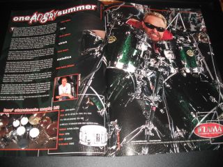 Tama Drums Starclassic Maple Lars Ulrich Metallica 2003 2 Page Print
