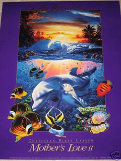 Lassen Art Poster Print Mothers Love II Dolphin RARE