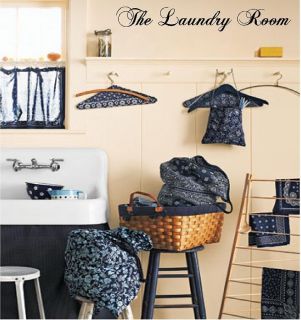 The Laundry Room Style 1 lettering decor removable Custom Vinyl Wall