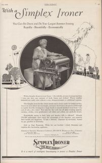 1920 Simplex Ironer Laundry Clothing Appliance Machine Flat Steam Home