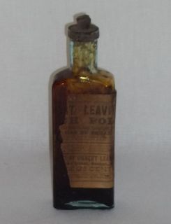 Antique Bottle Gilbert Leavitts Furniture Polish with Label