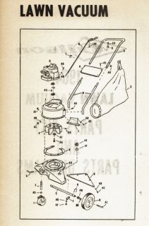 Gilson 1964 1965 Lawn Vacuum Illustrated Parts