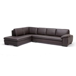 Diana Dark Brown Modern Leather Sofa Sectional