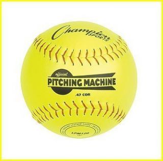Champion Sports 12in Leather Pitching Machine Softballs