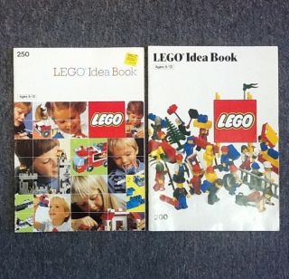 Lego Idea Book 200 and 250 US Version with Sticker Sheets Mint