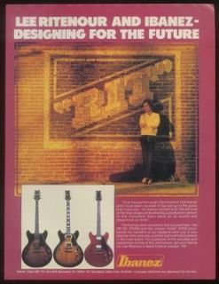 1981 Ibanez AS100 AS200 Guitar Lee Ritenour Photo Ad