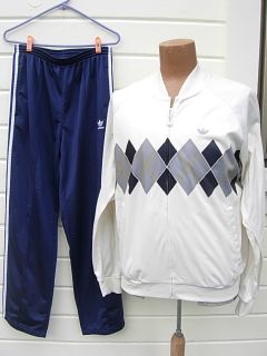 Vintage Adidas Ivan Lendl Tennis Sweat Suit    Classic Argyle    Size