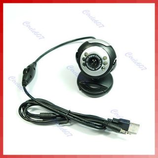 USB 30 0M 6 LED PC Laptop Video Web Cam Webcam Mic