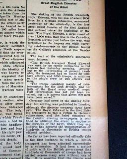 1915 Newspaper Leo Frank Lynching 1st Report Mary Phagan Murder Jewish