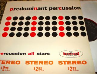 Hear RARE Crown CST 216 Predominant Percussion Red Vinyl Stereo LP NM