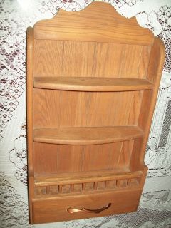  Spice Rack Vintage 3 Level Wall Mount Kitchen Pantry Accessory Draw