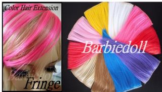 Color Run Bangs Fringe Partly Styel High Light Hairpiece Clip in Hair