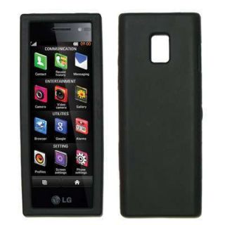 For LG Chocolate Touch BL40 Soft Silicone Skin Case Cover Black