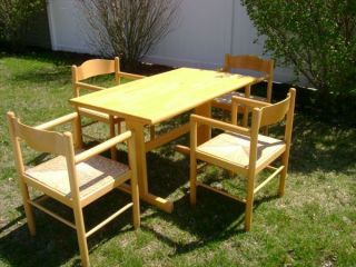 Solid Butcher Block Kitchen Table and 4 Chairs Leominster MA