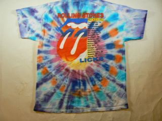 Rolling Stones 2002 Lick Tour Concert Tye Dye die Tee Shirt mens XL
