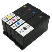 4pk Lexmark 100XL 100XL Printer Ink Cartridge for S605