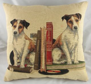 Bookends Puppy Dog Belgian Tapestry Cushion Evans Lichfield