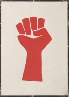 Vintage Poster Anti Vietnam Anti War Fist 1960 Student Protest Liberal