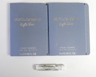 Dolce Gabbana Light Blue Pour Homme EDT 06oz Sample X2