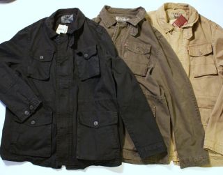 New Levi’s Military Style Field Jacket Men’s Sizes M XXL Three
