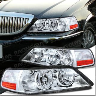 03 04 Lincoln Town Car Euro Clear Headlight Headlights Executive