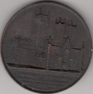 Antique 1840s Medal by J Davis Birmingham Lincoln Cathedral Possibly