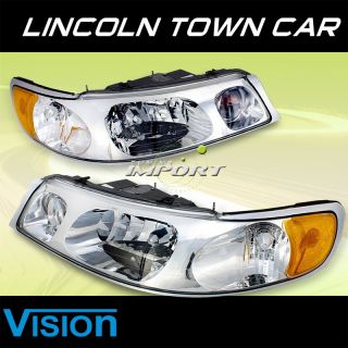 1998 2002 Lincoln Town Car Vision Sport Style Replacement Headlights