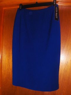 Women s Ellen Tracy by Linda Allard Cobalt Blue Pencil Skirt NWT Size