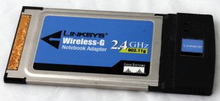 LINKSYS WIRELESS G 2 4GHz 802 11g NOTEBOOK LAPTOP ADAPTOR CARD WPC54G