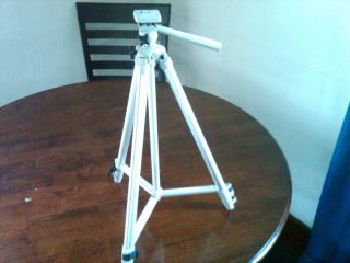 Samsonite camera tripod collapsable brushed nickel grey black accents