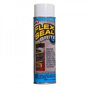 Flex Seal Brite White FSR20 Liquid Rubber Sealant Coating 14 oz as