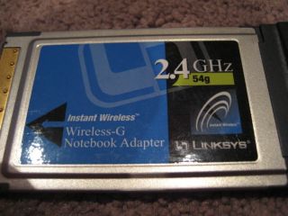 Linksys Wireless G Notebook Adapter 2 4 GHz 54g