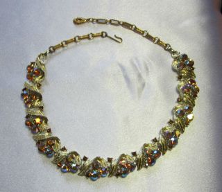 Vintage Jewelry Rhinestone Necklace Lisner