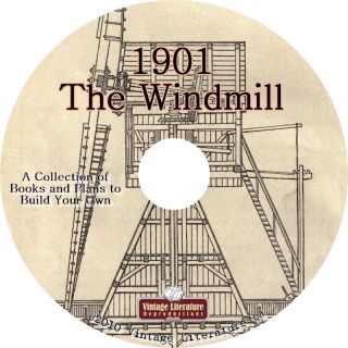 Windmill Water Pump Plans 1901 on CD by Vintage Literature