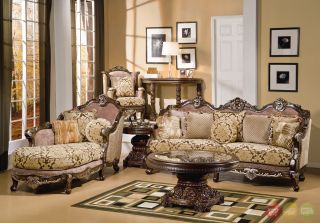 Chaise Lounge Traditional Living Room Furniture Set HD 1682