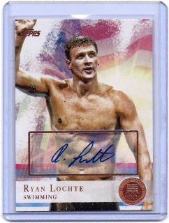 2012 Topps Olympics Ryan Lochte Bronze Auto Autograph 36/50 #17 USA
