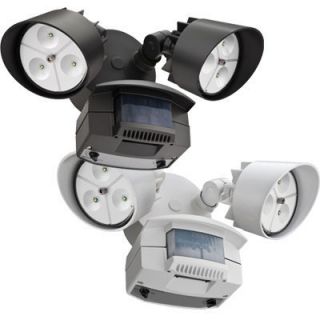 Lithonia Lighting 2 Head Outdoor LED Floodlight with Motion Sensor