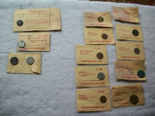Littleton Stamp Coin lot envelopes 1890 Indian Head 1906 Liberty Head