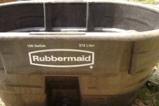 Rubbermaid 100 Gallon Plastic Stock Tank Modified for Fish with Drain