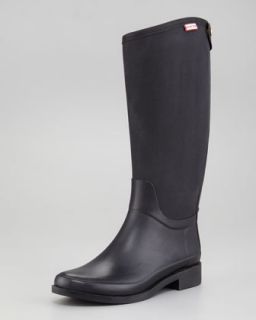 NIB Womens Hunter Bessy Bi Fabric Back Zip Rain Boots Size 8 NEW $225