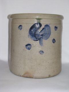 Antique Upton Stuckey Loogootee Indiana Stoneware Crock Salt Glaze