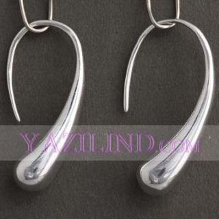 Plated Teardrop Moon Hook Design Hoop Loop Earrings Fashion New