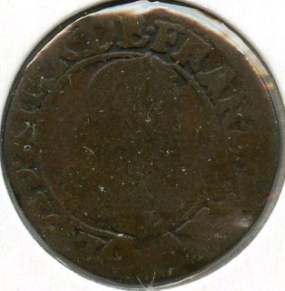 France 1621 Coin Double Tournois Louis XIII