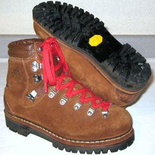 LOWA Vintage LEATHER Hiking BOOTS Mens sz 6 5 Rain BACKPACK Shoes