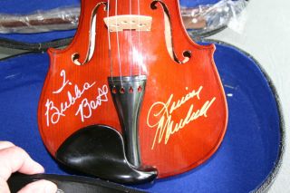 Signed Autographed Cremona Fiddle Signed By Louise Mandrell to T Bubba
