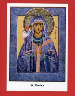 Saint of Mothers Alcoholics Religious Icon Holy Card Lu Bro
