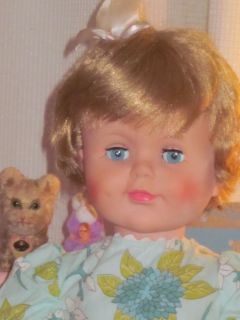 Lorrie Doll 1964 Blond Hair Blue Eyes Thick Lashes Walker 24 Plastic