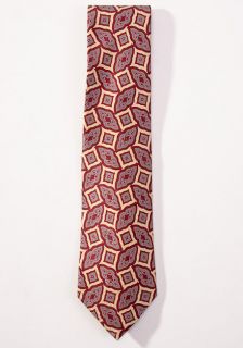 145 Luciano Barbera Dark Red Paisley Medallion Silk Tie Made in Italy