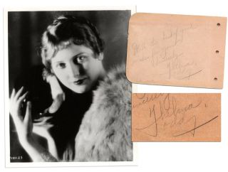 Thelma Todd Autograph Album Page Signed